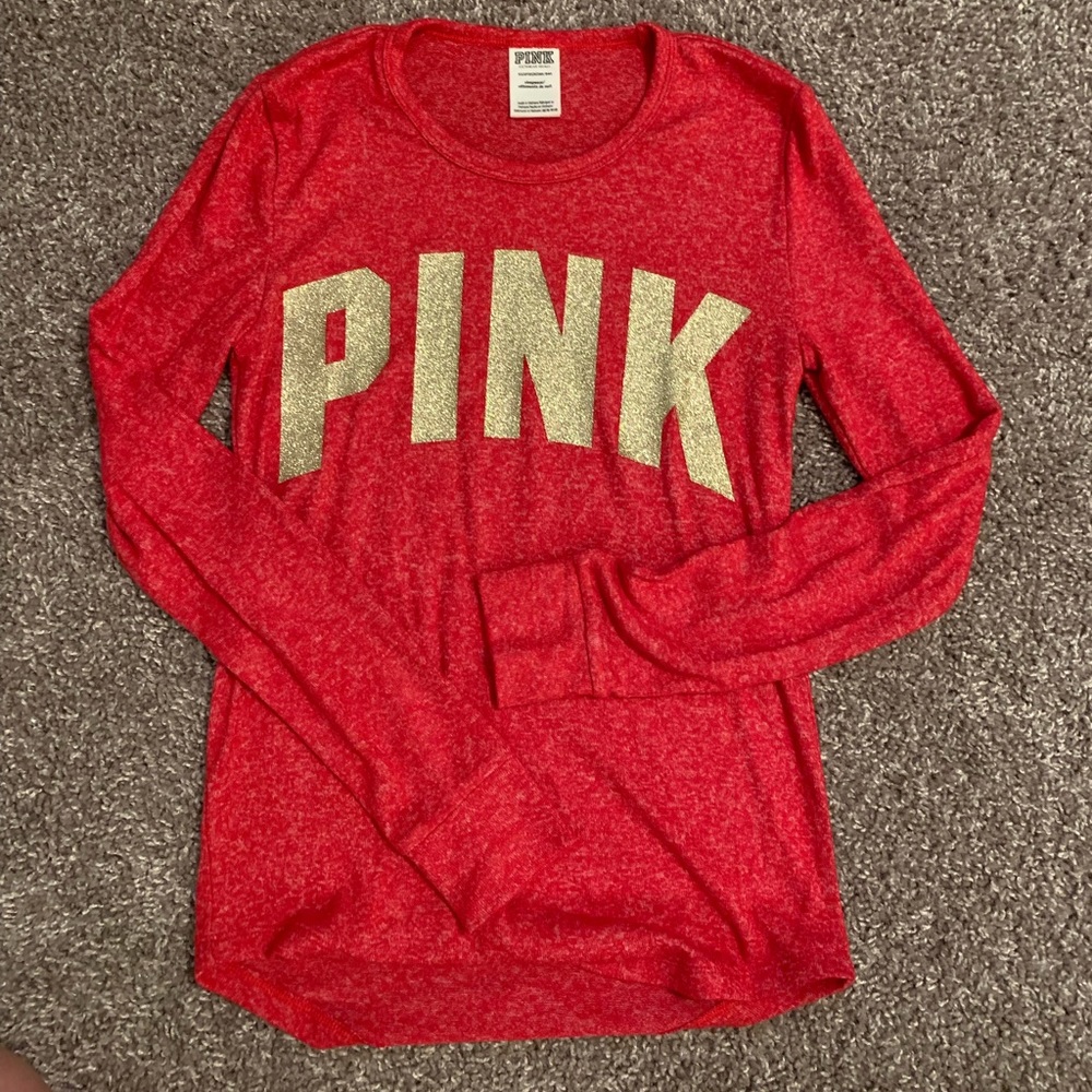 Victoria Secret Pink Red Long sleeve extra small